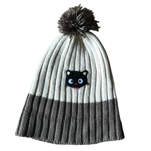 Vintage retired Sanrio chococat unisex one size knit winter beanie hat Pom Pom - Picture 4 of 7